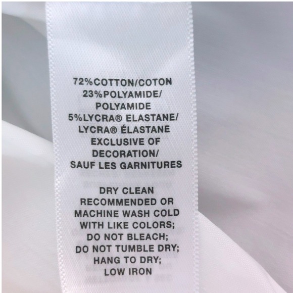 LAFAYETTE 148 NEW YORK White Mandarin Collar Poplin Tunic Blouse Size 1X EUC - Picture 8 of 11